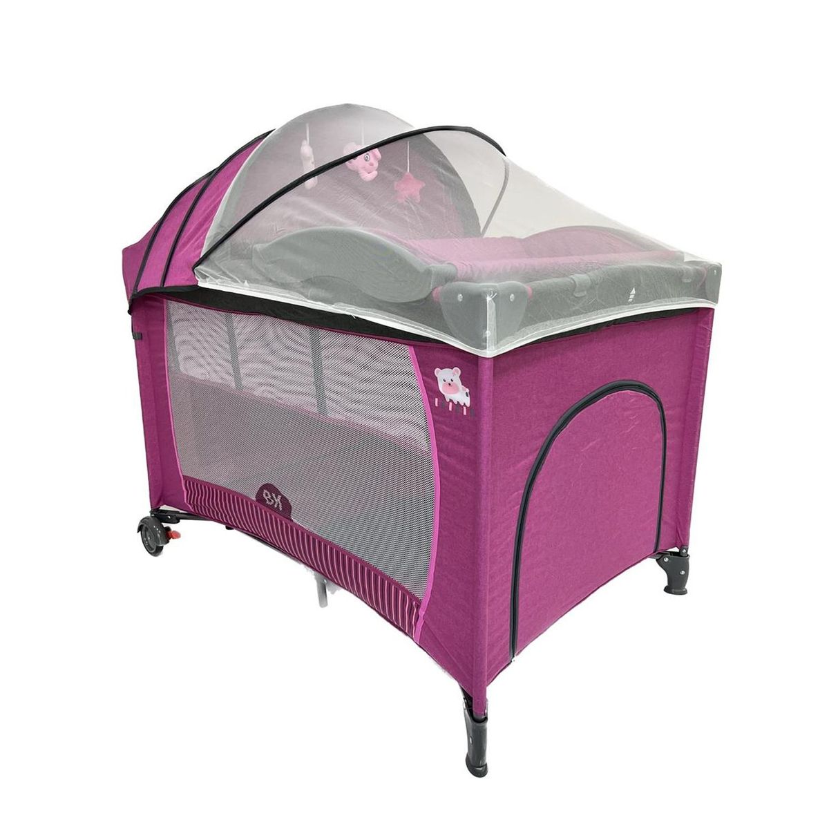 BABY KITS - Cuna Corral para Bebé Baby Kits Roma Rosado