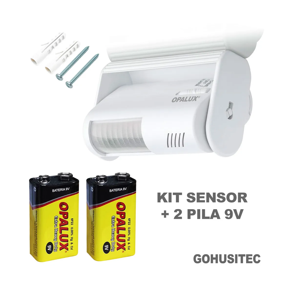 WESTOR - Pila  Sensor de Movimiento c Alarma y Timbre Alarma de Seguridad