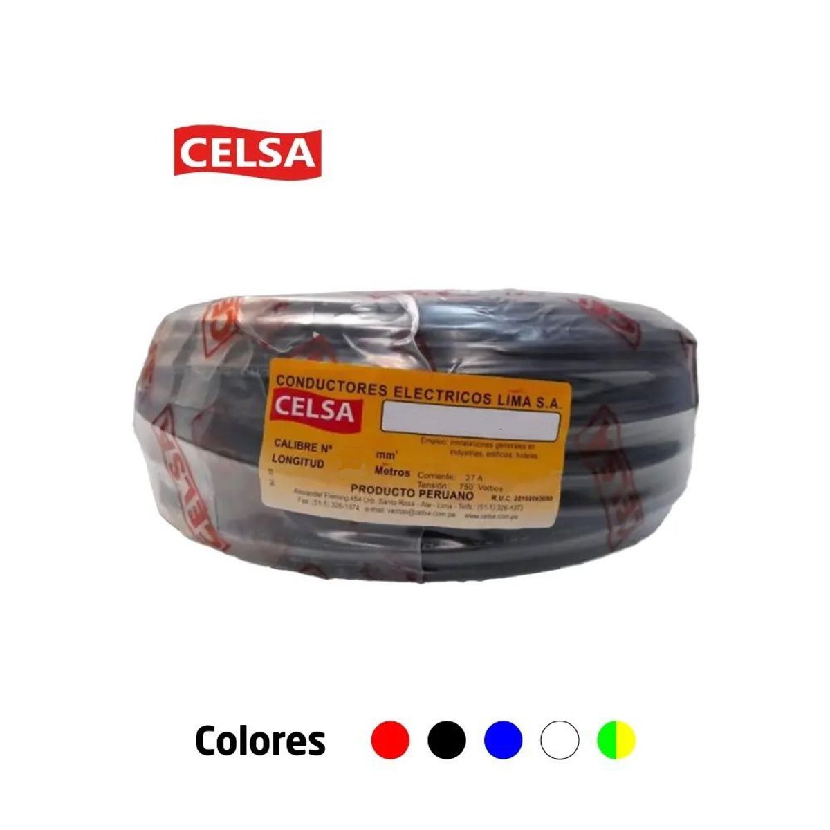 CELSA - CABLE LSOH-90+ 2,5MM2 NEGRO CELSA - 100 METROS