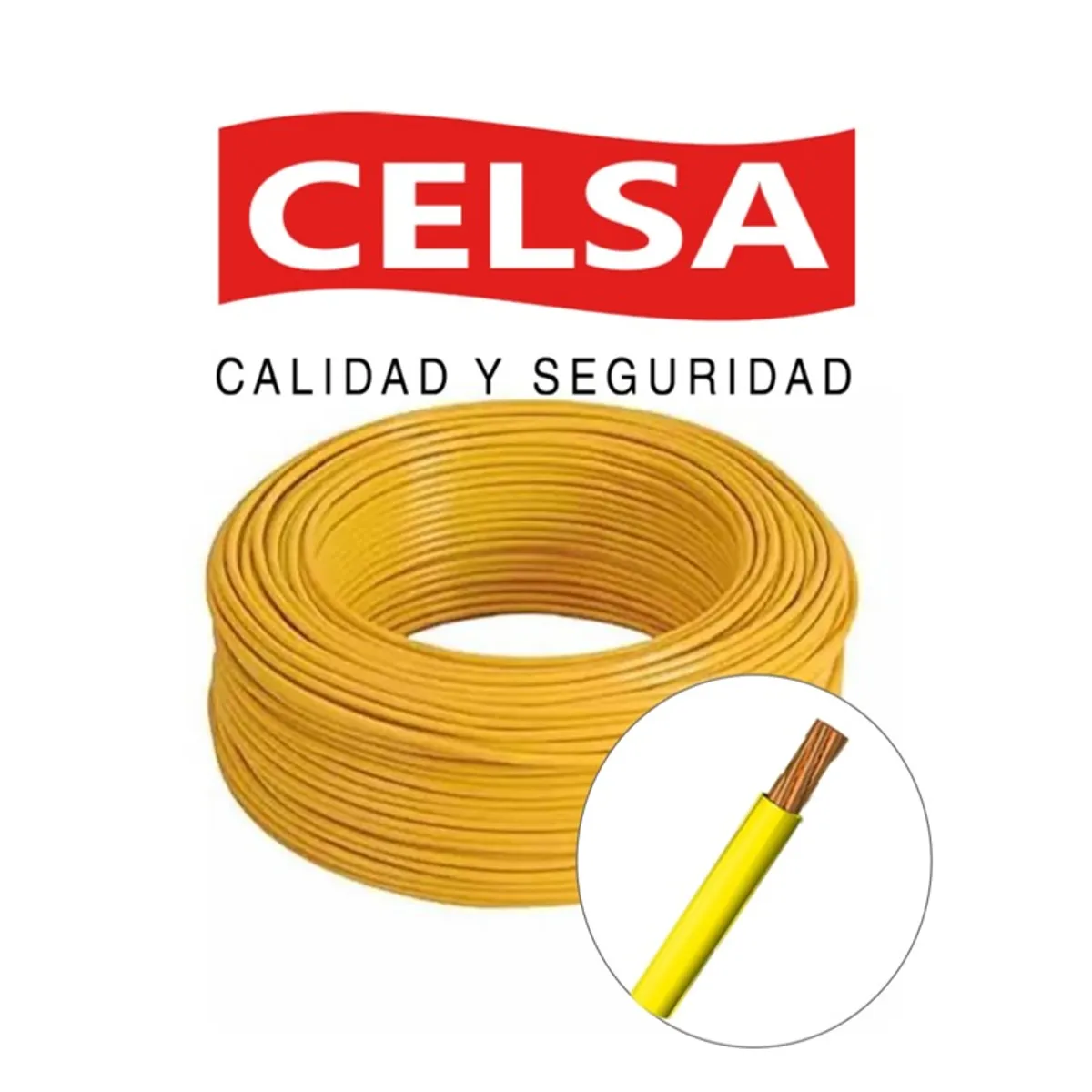CELSA - CABLE LSOH-90+ 2,5MM2 AMARILLO CELSA - 100 METROS