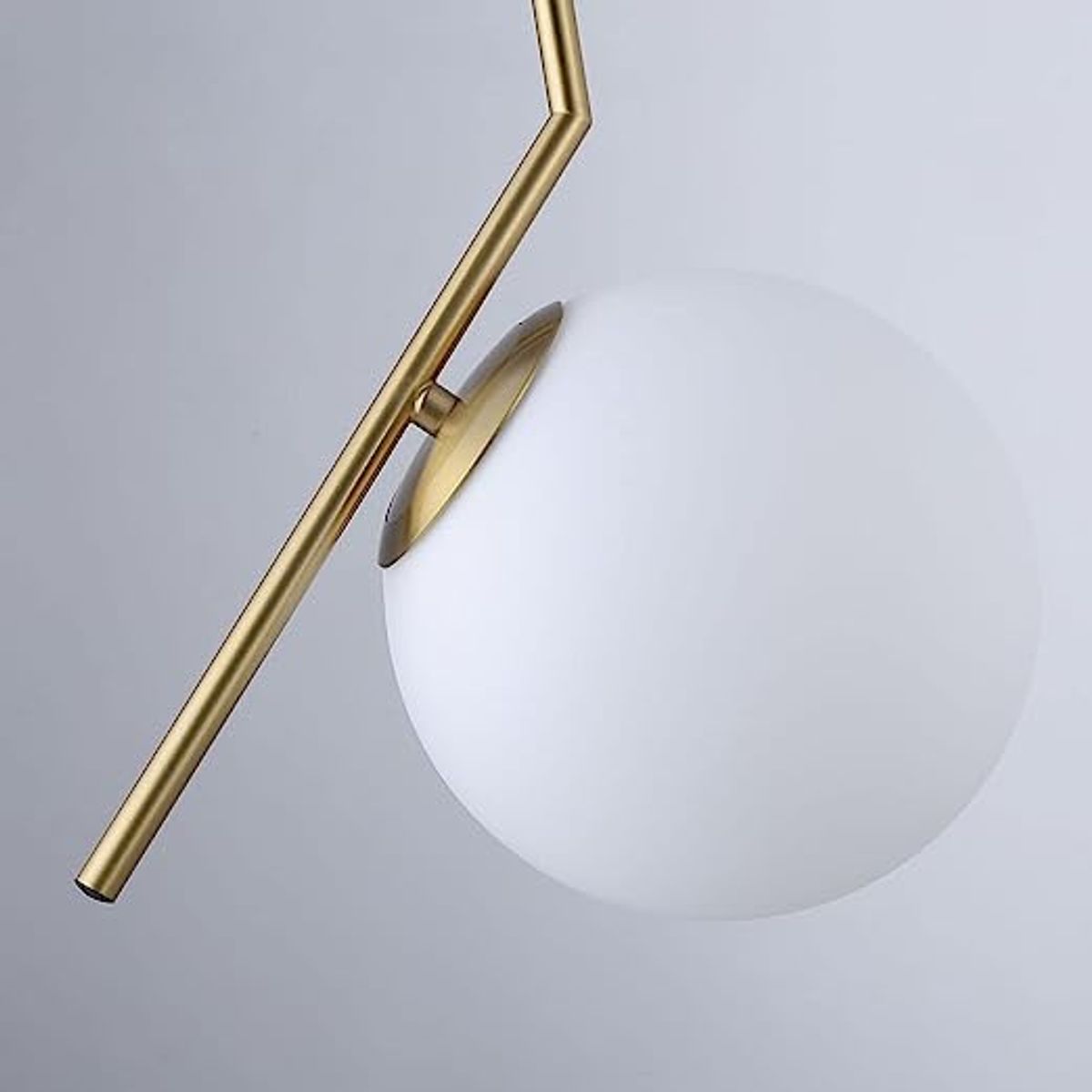 GENERICO - Lámpara colgante bola de cristal blanca