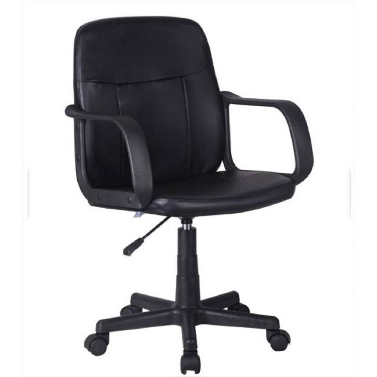 GENERICO - Silla de Oficina giratoria Negro DE CUERINA