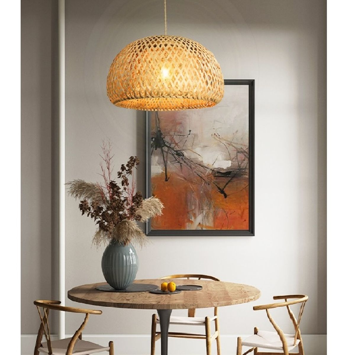 GENERICO - Lámpara colgante de bambú Natural