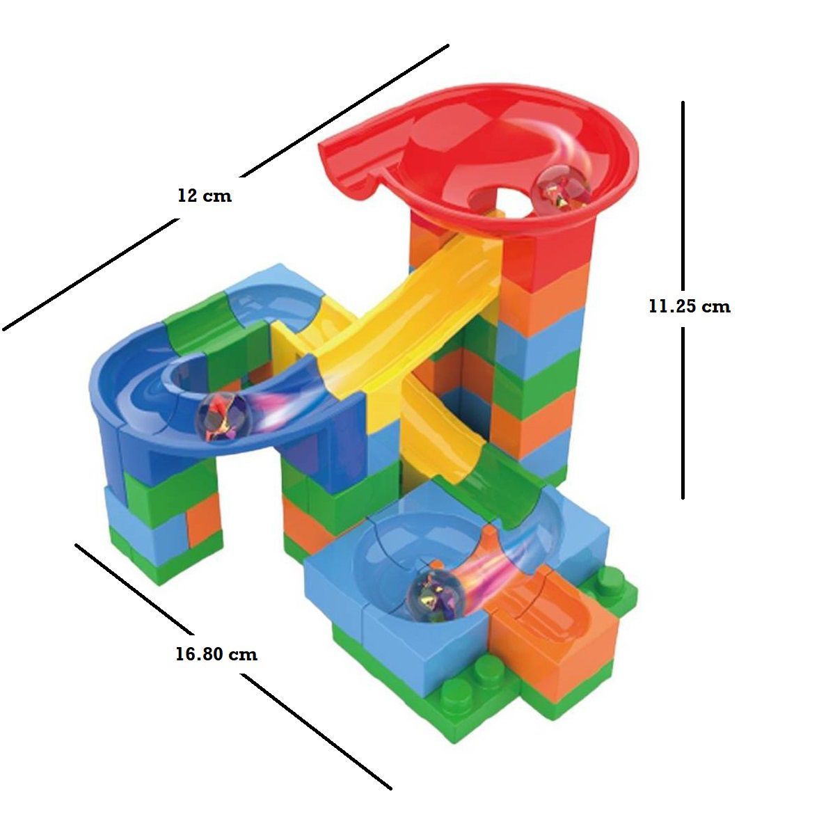 GENERICO - PISTA ARMABLE DE CANICAS DE 56 PIEZAS