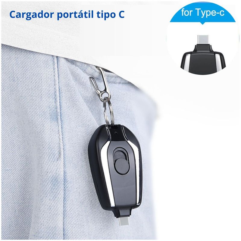 INSPIRA - Cargador de celular llavero portatil TIPO C