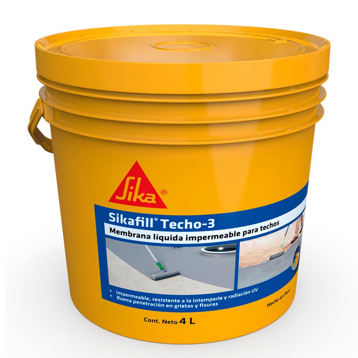 SIKA - Impermeabilizante para Techos Sikafill Techo-3 Gris x 4L