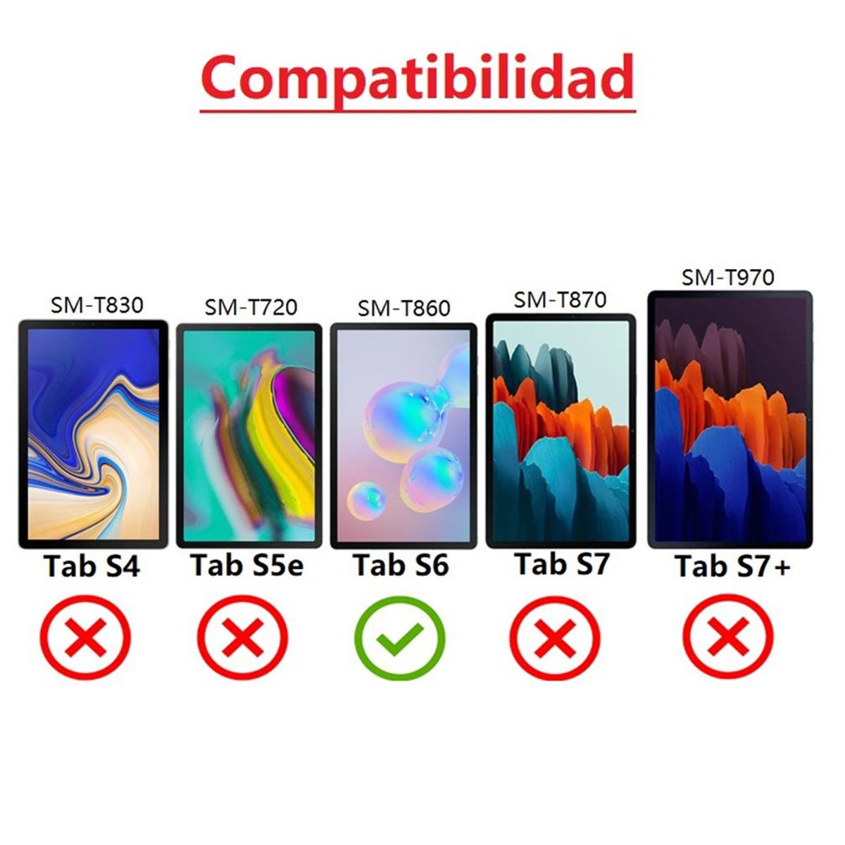 GENERICO - Funda + Mica + Lapiz para Samsung Tab S6 10.5 SM-T860 Protector Case