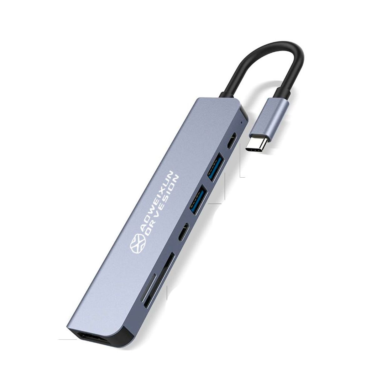 GENERICO - Adaptador 7 en 1 HDMI A USB Con Soporte De Micro SD y Puerto USB 3.0