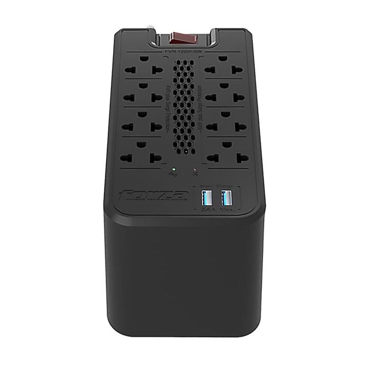 FORZA - Estabilizador 8 Tomas Forza FVR-1222Usb 220V 600W 1200VA