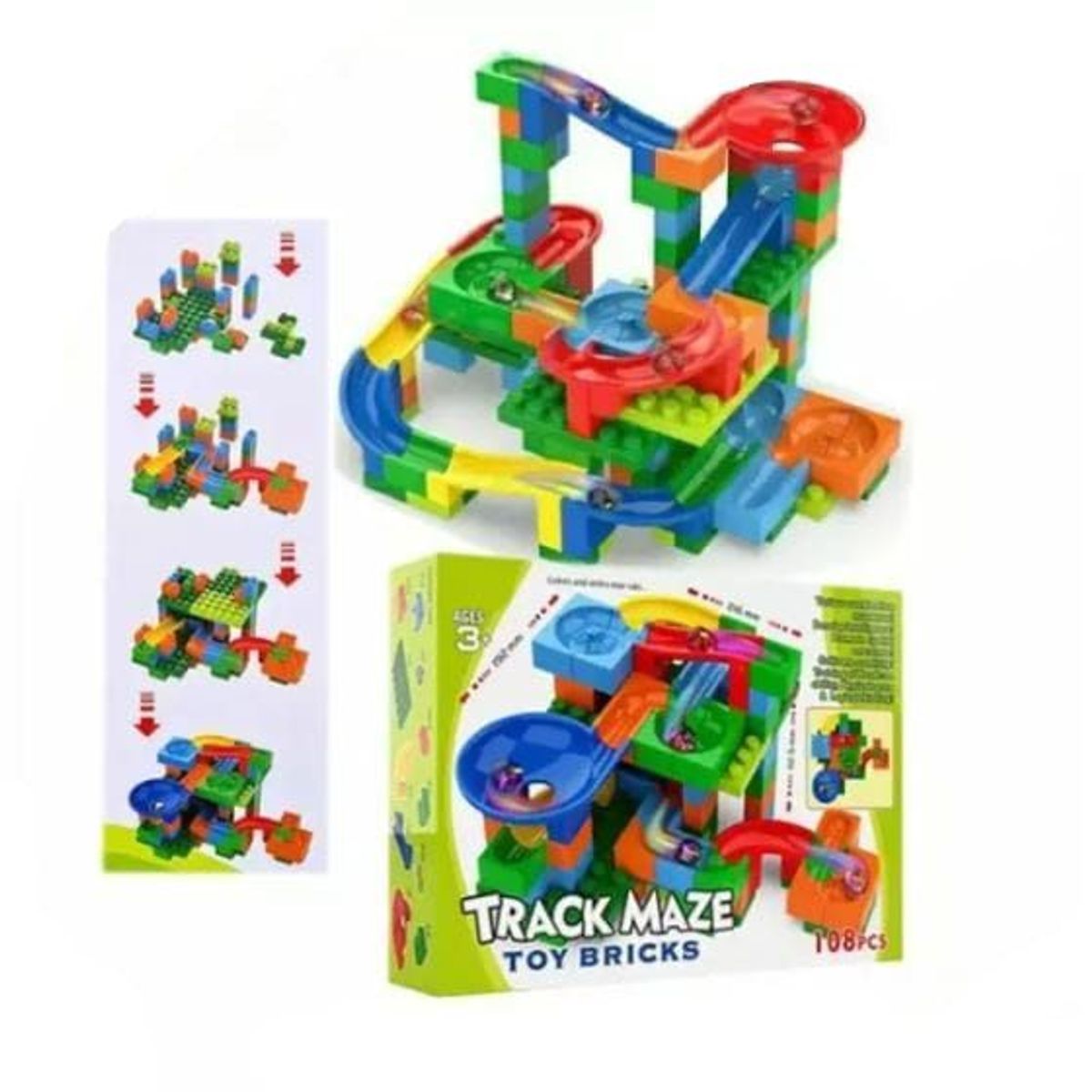 GENERICO - PISTA DE CANICAS DE 108 PIEZAS