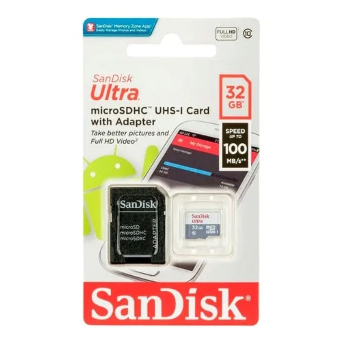 SANDISK - MEMORIA FLASH SANDISK ULTRA MICROSDHC 32GB
