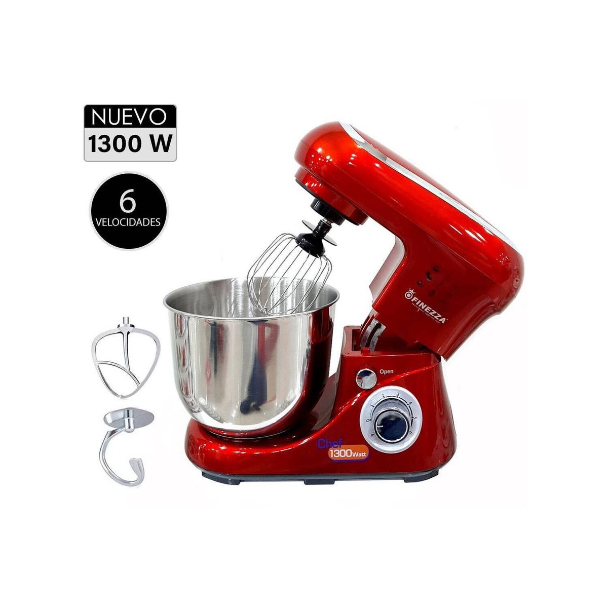 FINEZZA - Batidora Orbital 1300W FZ-6822B 6 Velocidades - Finezza