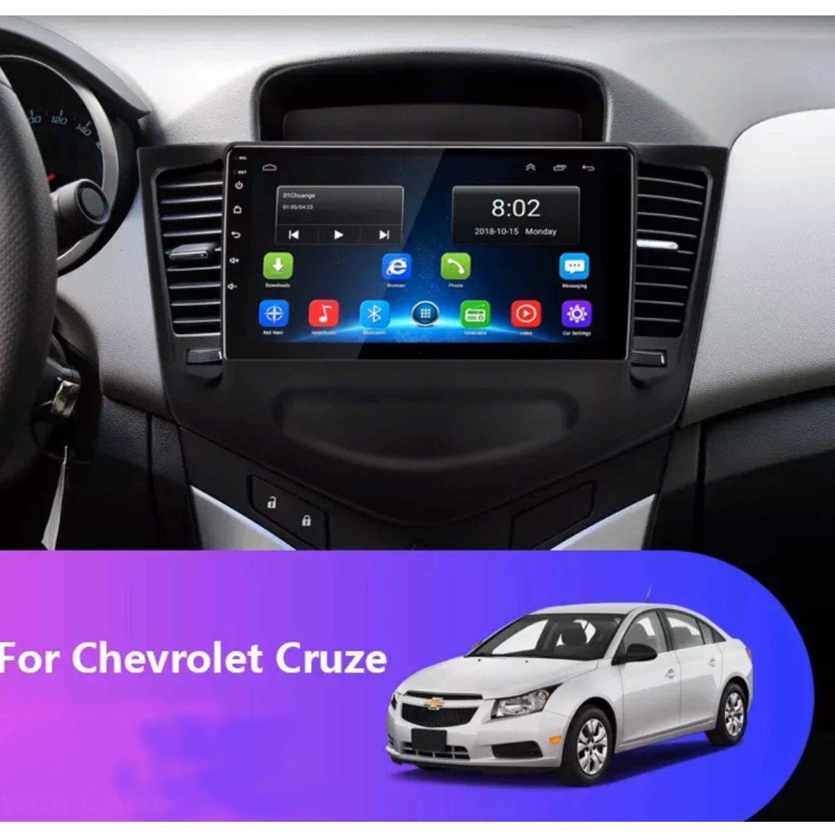 NAVIFORCE - Autoradio Android Pantalla Chevrolet Cruze 2009 - 2012   Carplay