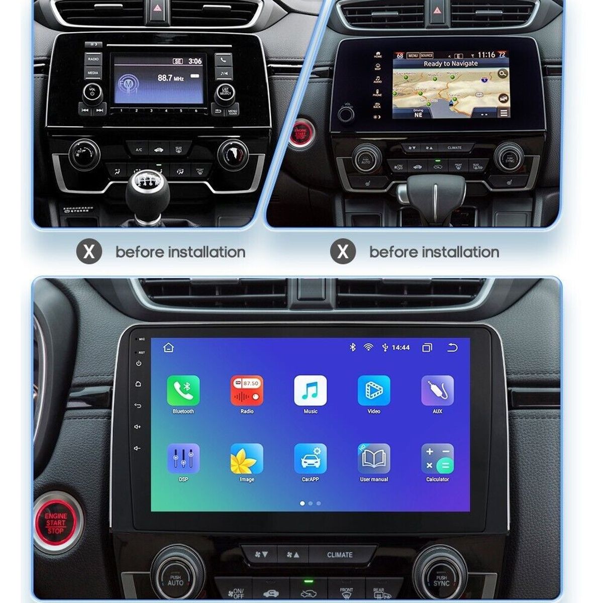 NAVIFORCE - Autoradio Android Pantalla Honda CRV 2017-2021 Carplay
