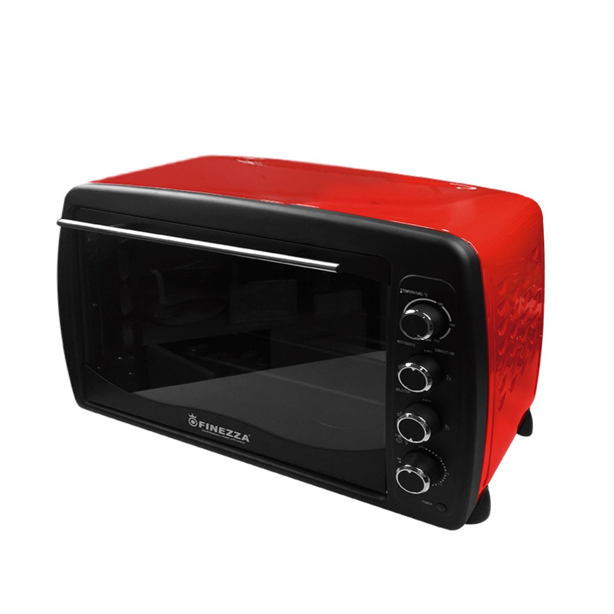 FINEZZA - Horno Eléctrico de 65 Litros FINEZZA 2000W Rojo FZ-3065HE