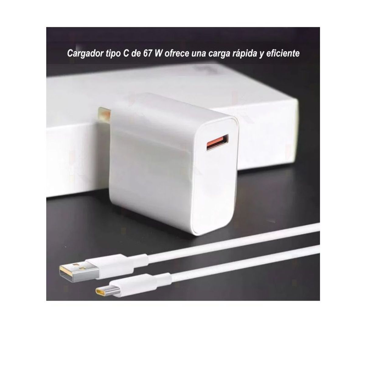 GENERICO - Cargador Para Celular Xiaomi 67W Carga Rápida 67 W Cable Tipo C