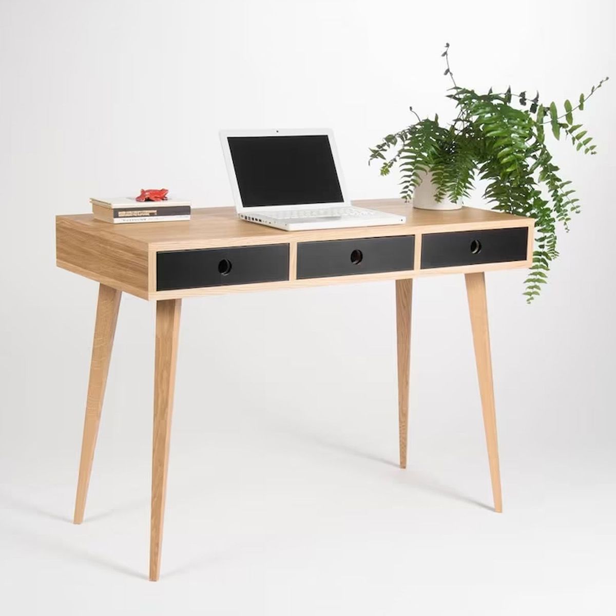 VENTITAS HOME - Escritorio Vintage Mureka 3 Cajones Ventitas Home Duna y Negro