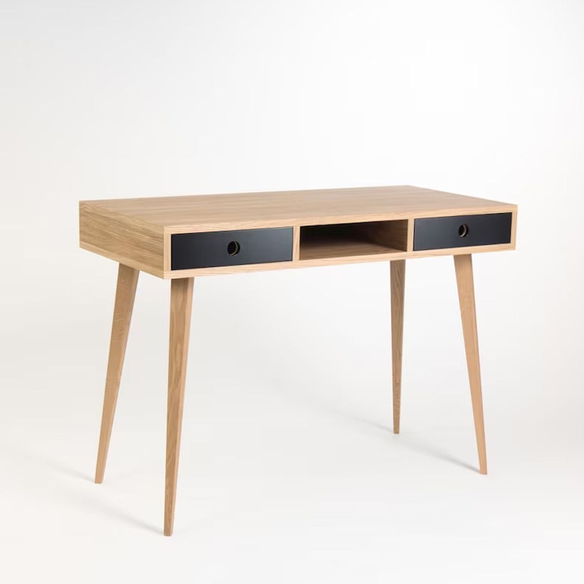 VENTITAS HOME - Escritorio Vintage Mureka 2 Cajones Ventitas Home Duna y Negro