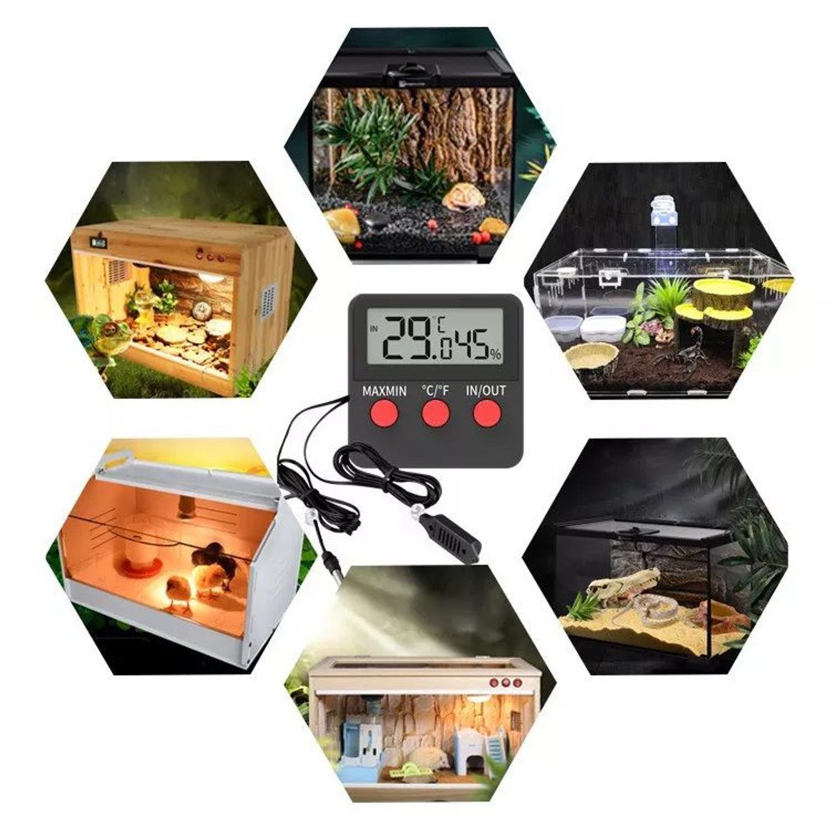 OEM - Termohigrómetro Higrómetro Doble Sonda Incubadora DTH-74