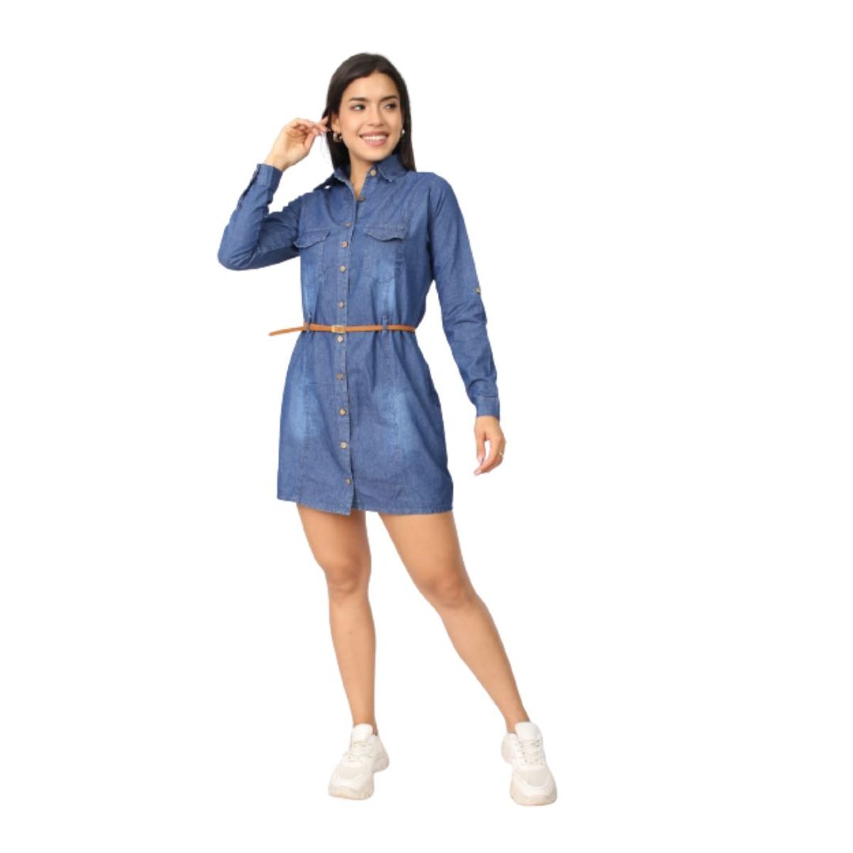 GENERICO - Vestido Denin m/l  8nz