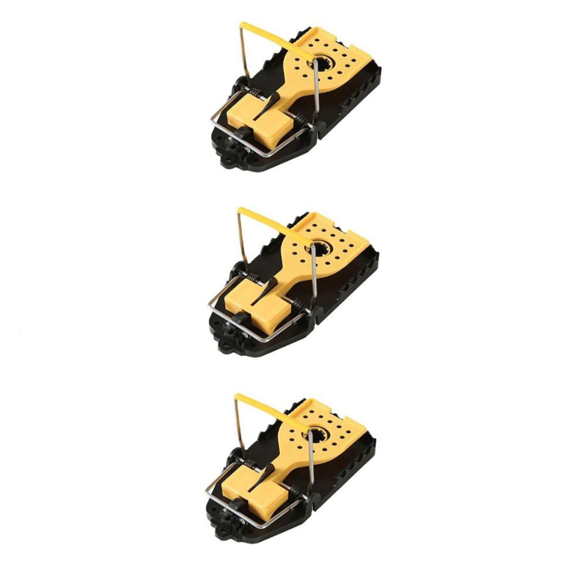 GENERICO - SET 3 TRAMPAS PARA RATAS RATONES TAMAÑO MEDIANO MUY UTIL.