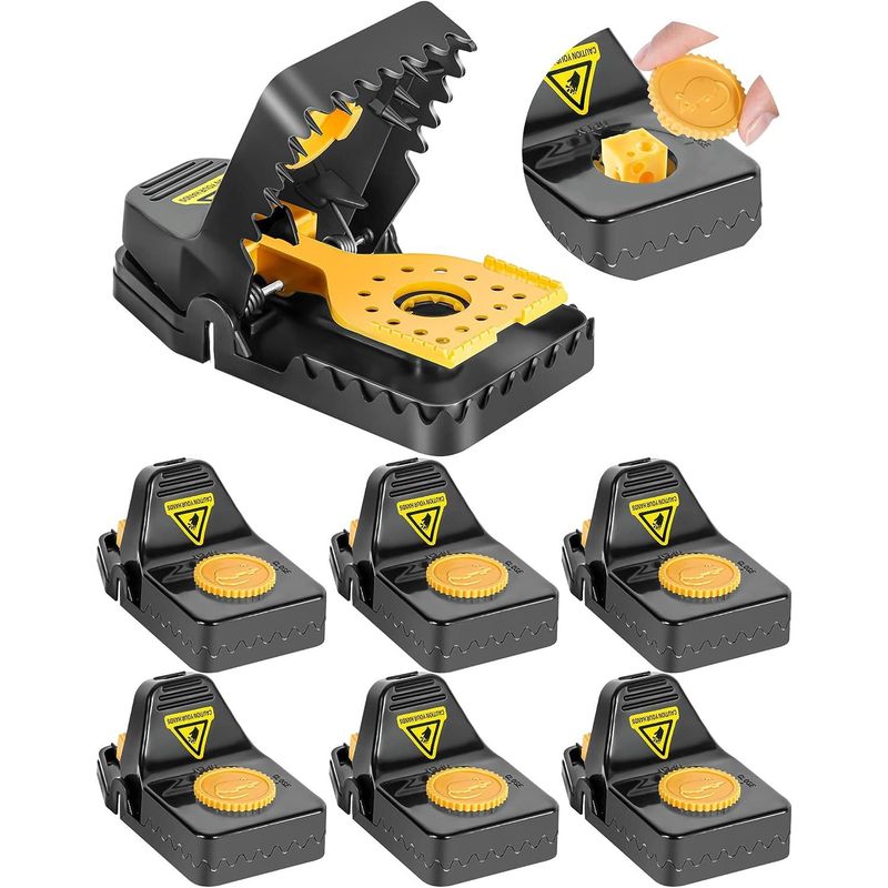 GENERICO - SET 6 TRAMPAS PARA RATAS RATONES TAMAÑO GRANDE MUY UTIL LID.