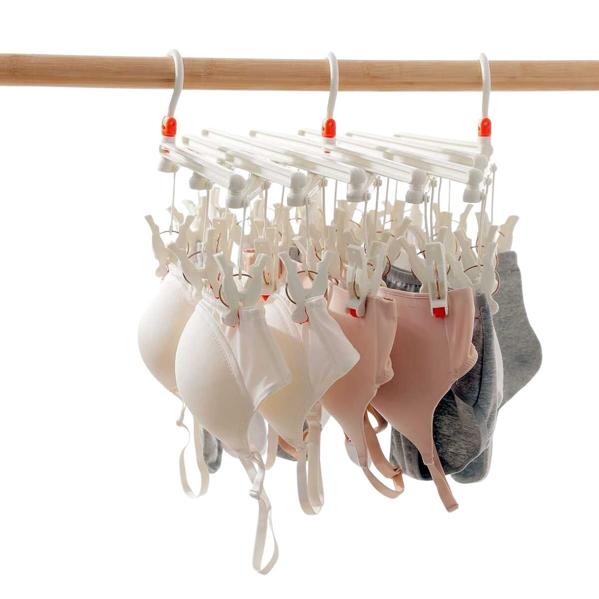 ELMEJORPRECIO - Colgador De Ropa Extensible 29 Ganchos Tipo Rodillo