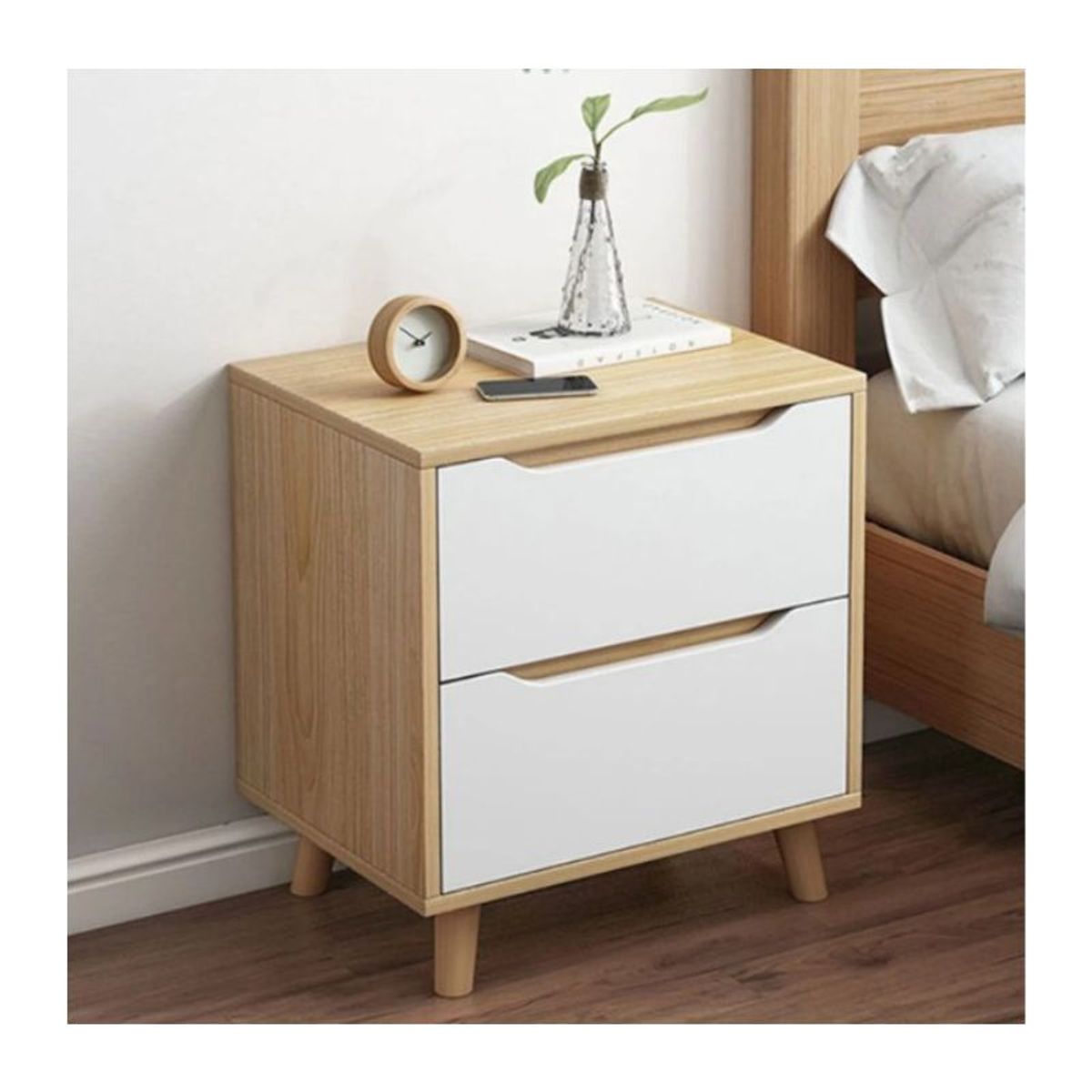 GENERICO - Velador Vintage 2 Cajones