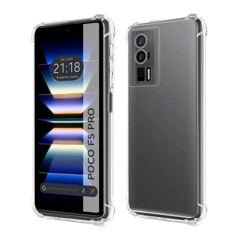 GENERICO - Funda Protector Case POCO F5 PRO - TRANSPARENTE ANTI IMPACTO