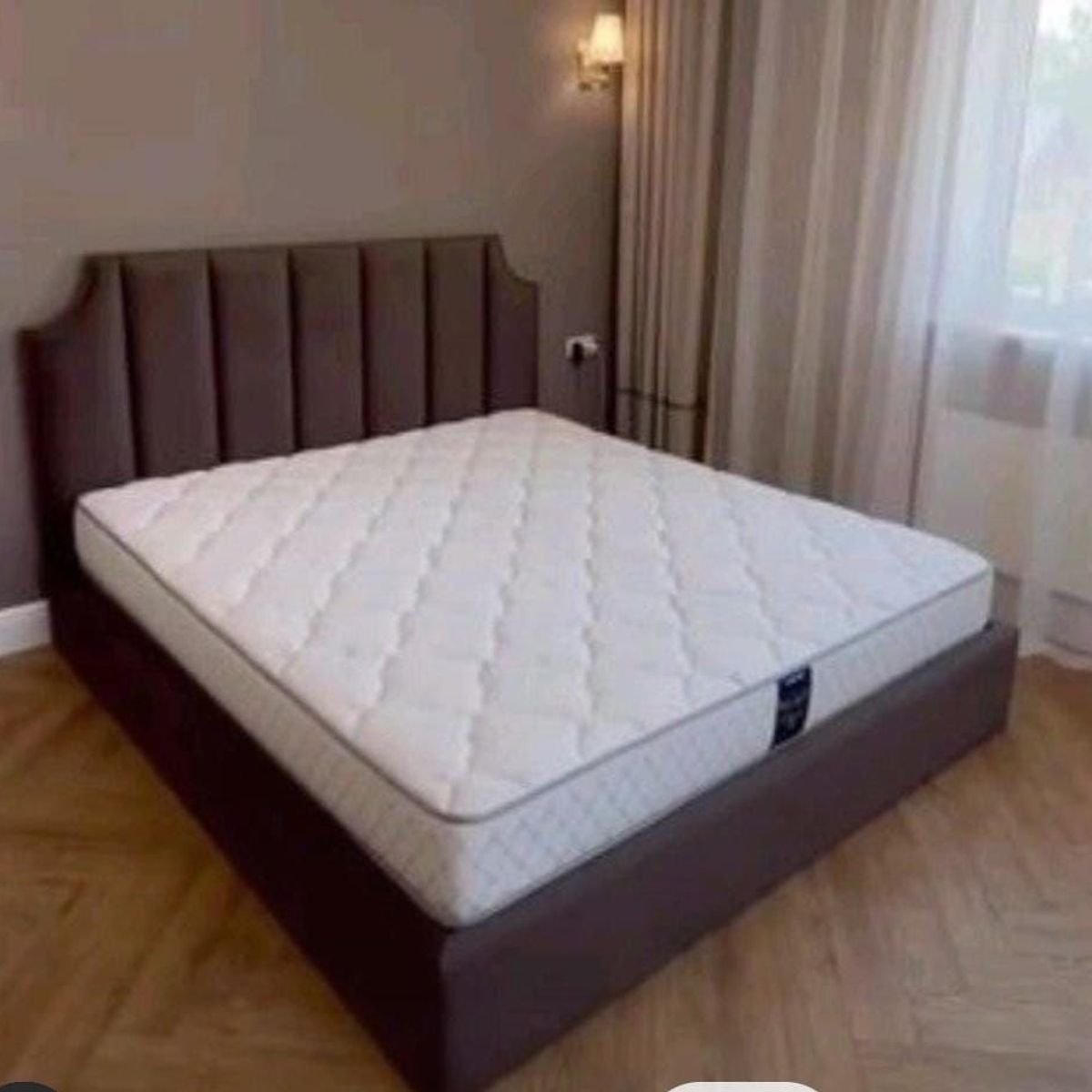 GENERICO - Cama Panel 2 Plazas - Marrón