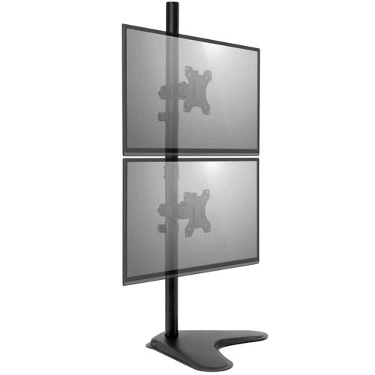 GENERICO - MONTECH - Rack Soporte Vertical Doble Con Base Para 2 Monitores
