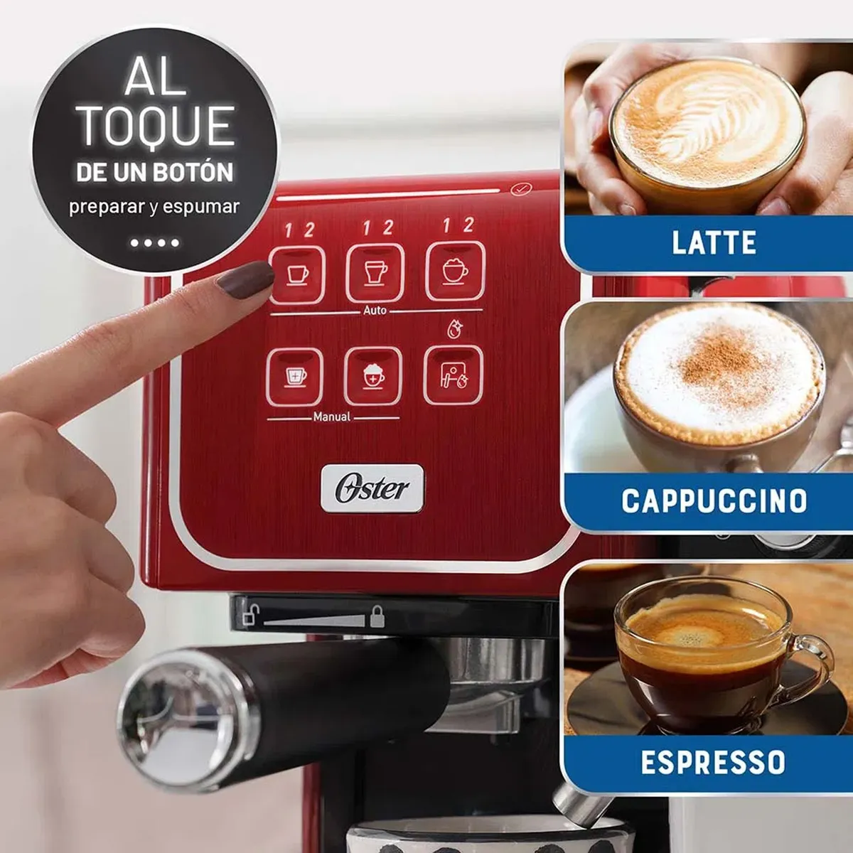 OSTER - Cafetera Oster® PrimaLatte Touch BVSTEM6801R