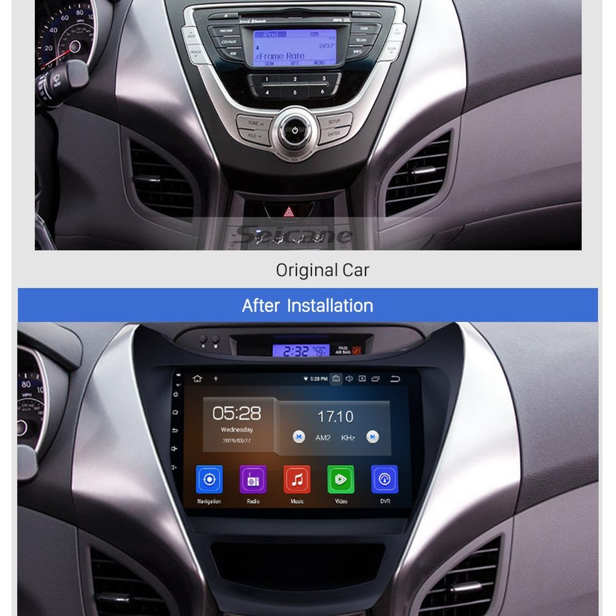 GENERICO - Autoradio Android Hyundai Elantra 2014-2015 cámara Gratis