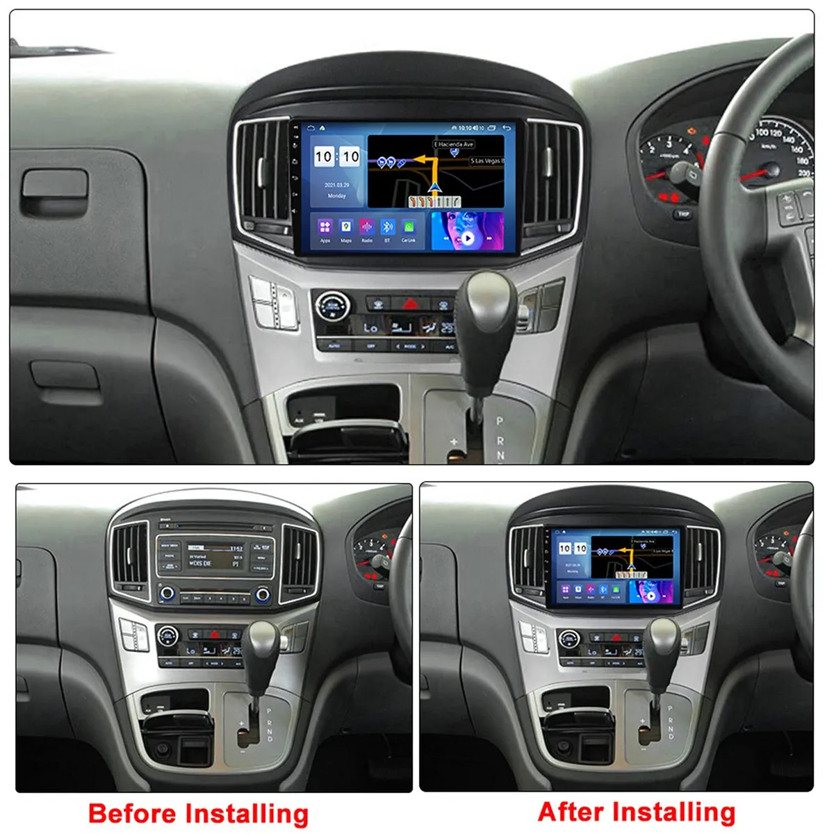 GENERICO - Autoradio Android Hyundai H1 2014-2018 cámara Gratis