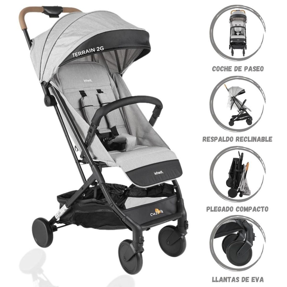 INFANTI - COCHE DE PASEO INFANTI «TERRAIN 2G» GRAY