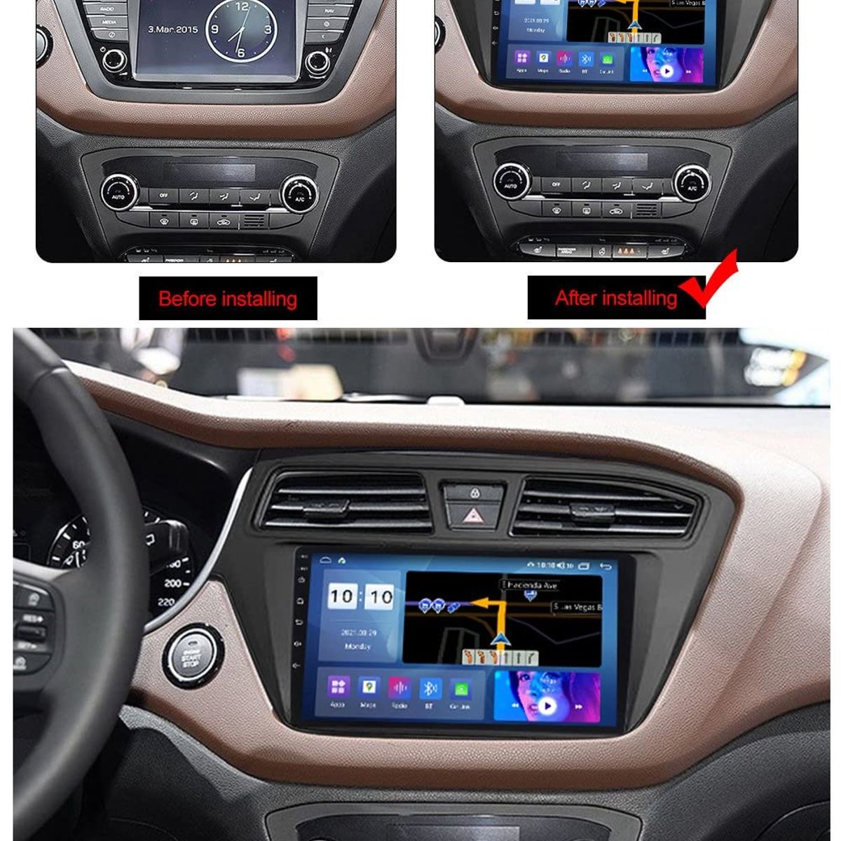 GENERICO - Autoradio Android Hyundai i20 2018-2021 cámara Gratis