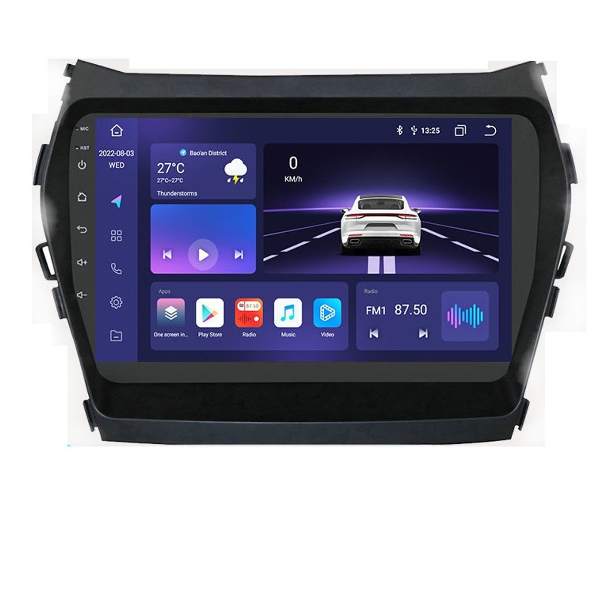 GENERICO - Autoradio Android Hyundai Santa Fe 2013-2018 cámara Gratis