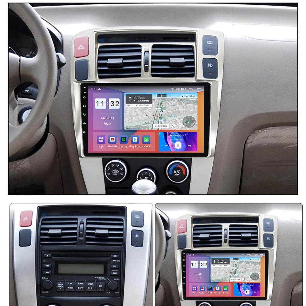 GENERICO - Autoradio Android Hyundai Tucson 2005-2010 cámara Gratis