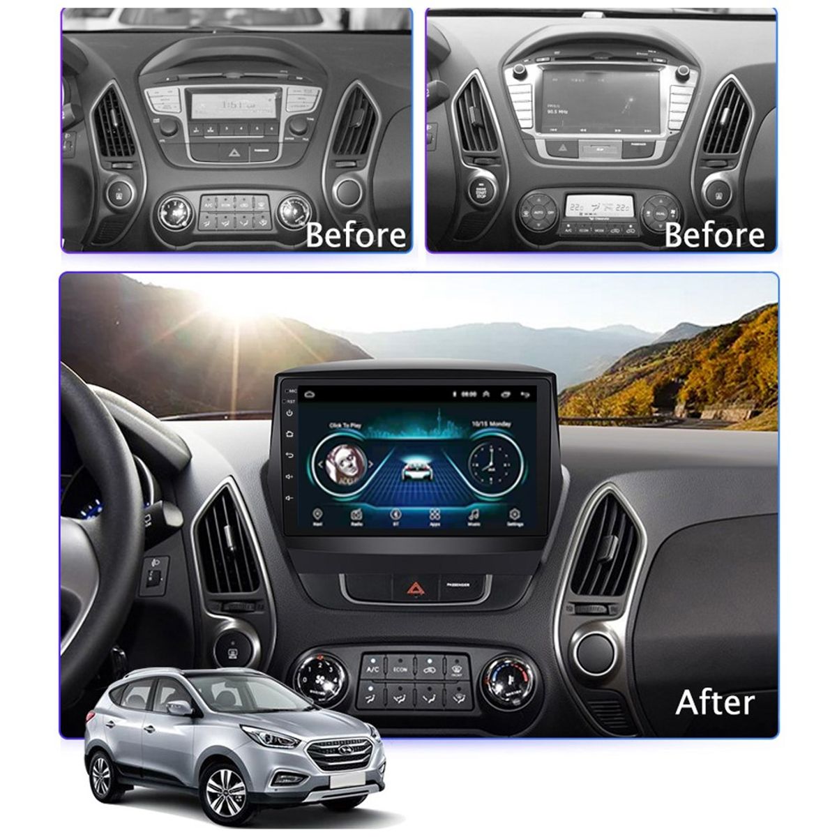 GENERICO - Autoradio Android Hyundai Tucson 2011-2015 cámara Gratis