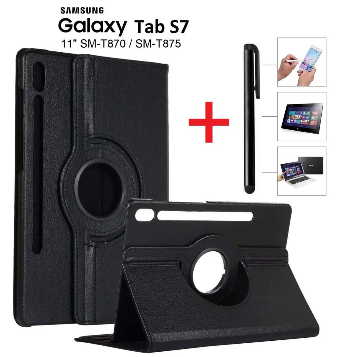 GENERICO - Funda Giratoria 360° + Lapiz Tactil para Samsung Tab S7 11.0 SM-T870