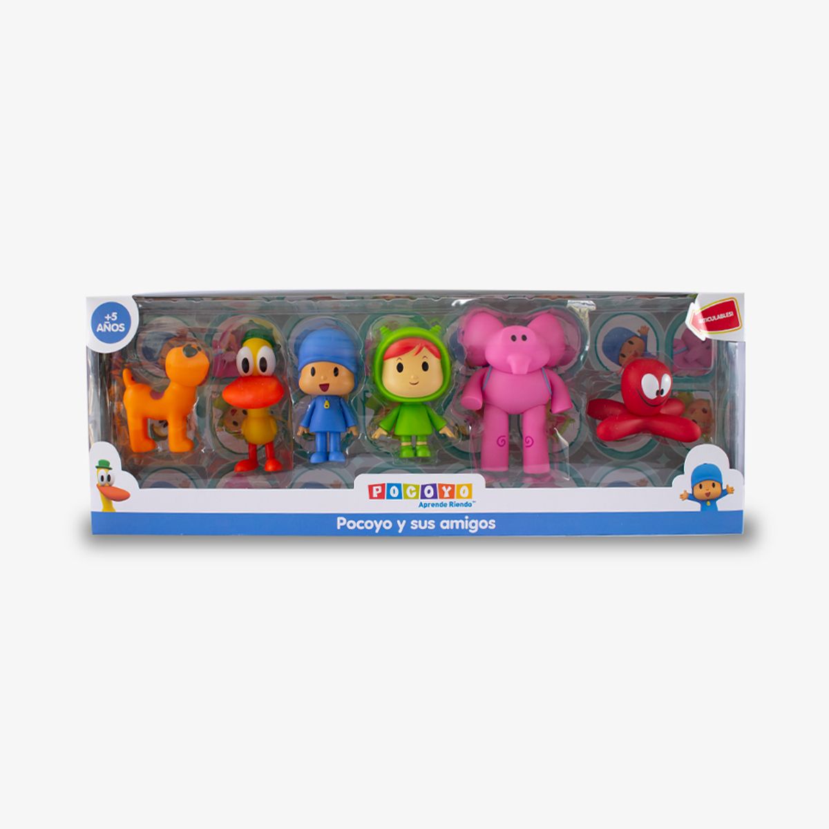 POCOYO - SET DE POCOYO Y SUS AMIGOS  X 6 PCS ARTICULABLES
