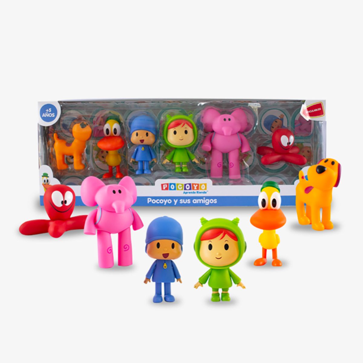 POCOYO - SET DE POCOYO Y SUS AMIGOS  X 6 PCS ARTICULABLES