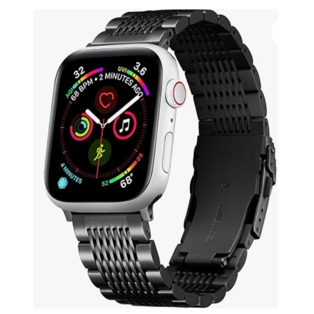 OEM - Correa Acero Inoxidable para Apple Watch Luxury Designer Mesh Negro