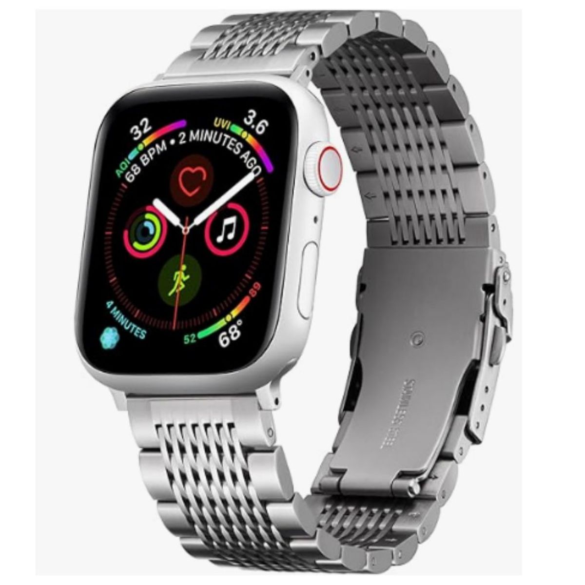 OEM - Correa Acero Inoxidable para Apple Watch Luxury Designer Mesh Plata