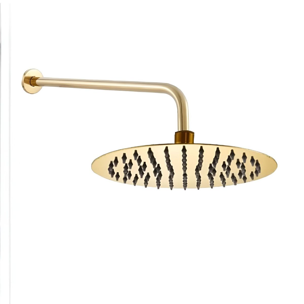 GENERICO - DUCHA REDONDA DE 8 PULGADAS DORADA ACERO SUS 304