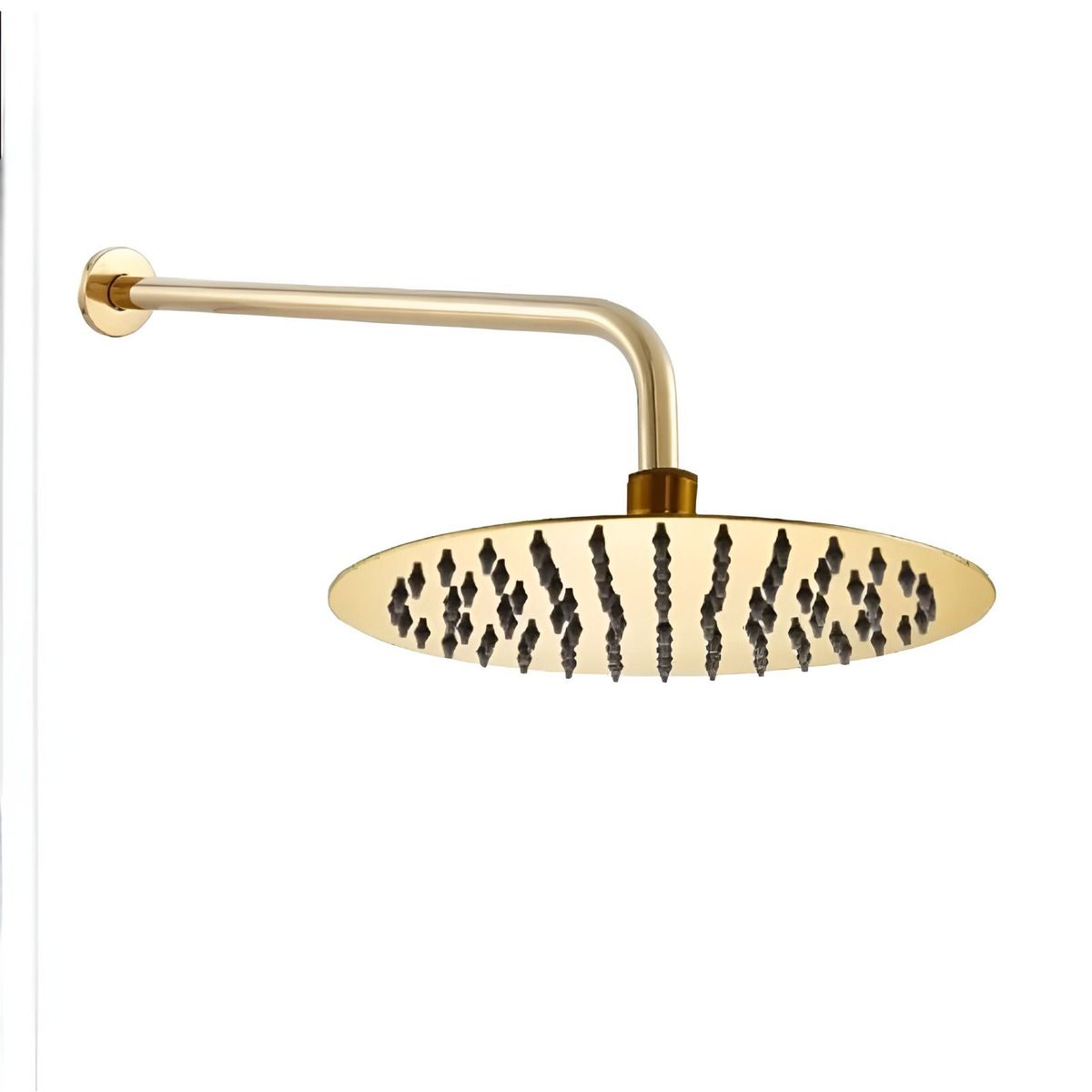 GENERICO - DUCHA REDONDA DE 8 PULGADAS DORADA ACERO SUS 304