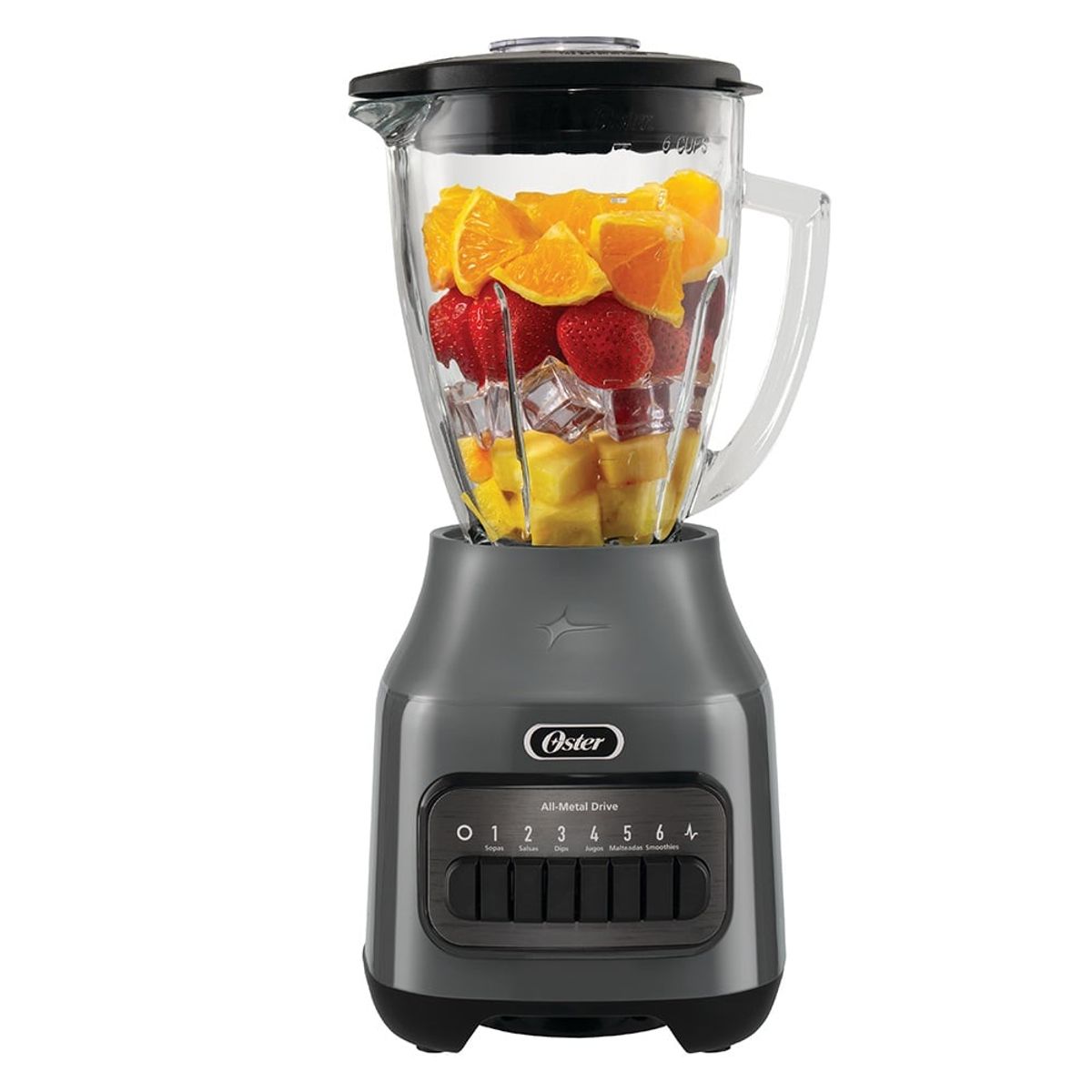 OSTER - Licuadora 1.5L Oster con 6 Velocidades BLSTPEG-GPB Gris