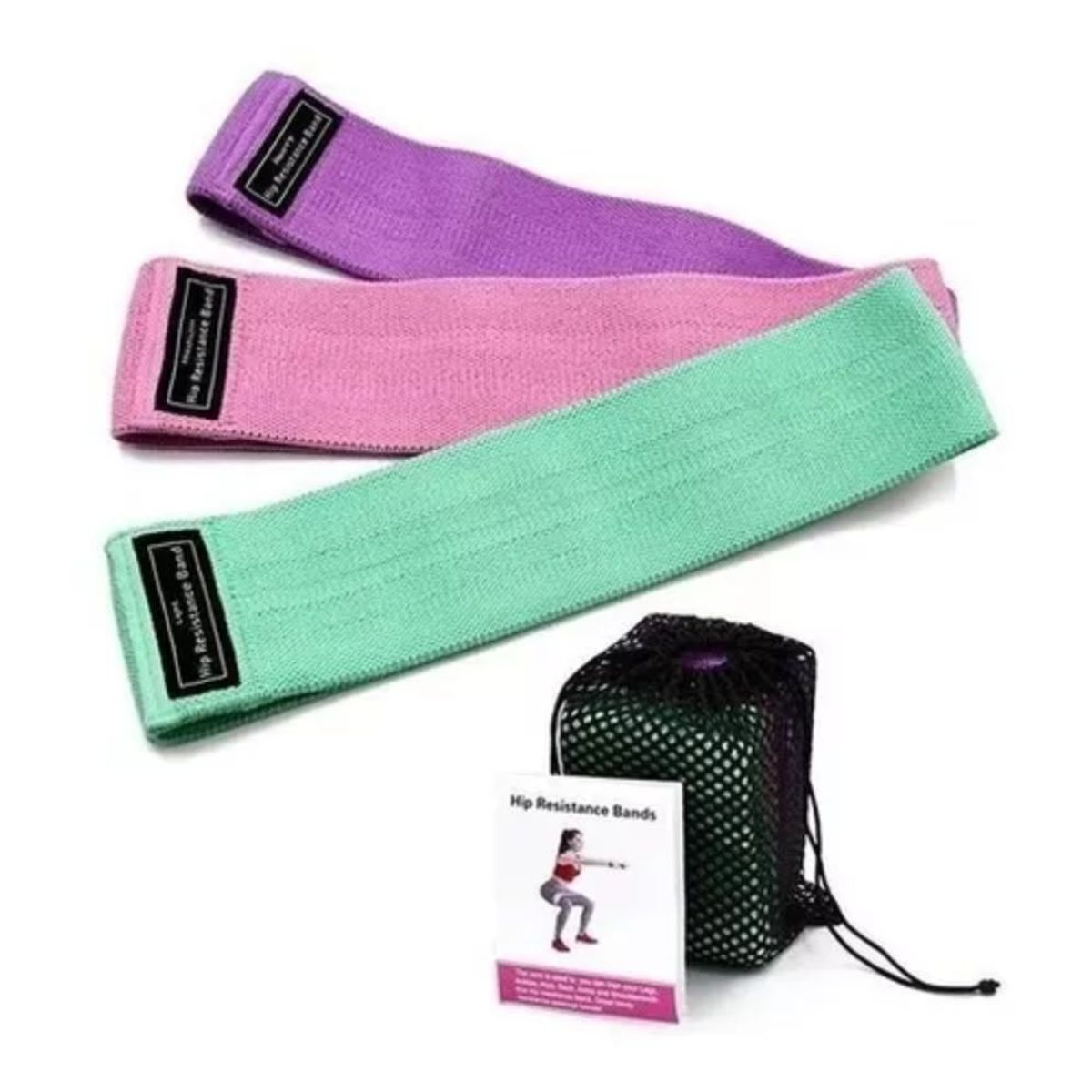 GENERICO - Set X3 Banda de Tela Premiun para Entrenamiento