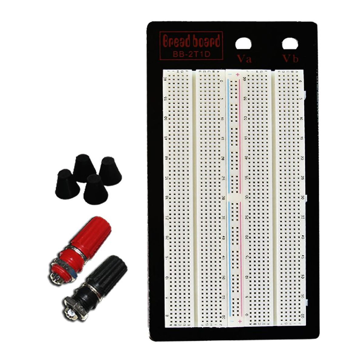 POWER ACOUSTIK - Protoboard Doble 1360 Puntos - Placa De Pruebas Electrónica