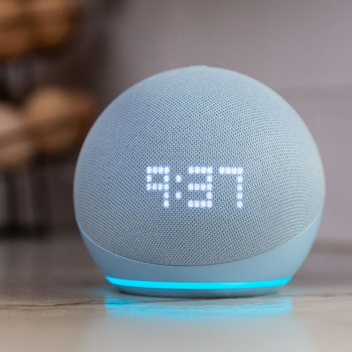 AMAZON - Amazon echo dot 5 con reloj nueva version color Cloud Blue